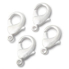 23mm Sterling Silver plated Brushed Lobster Clasp Set of 4 - The Bead Traders