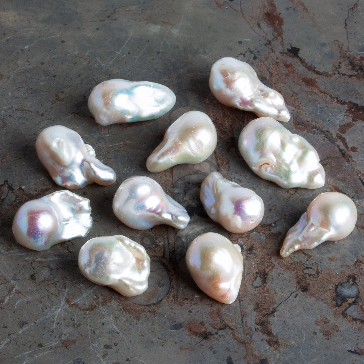 23x12mm Off White Ultra Baroque Pearl Focal 1 Bead - The Bead Traders