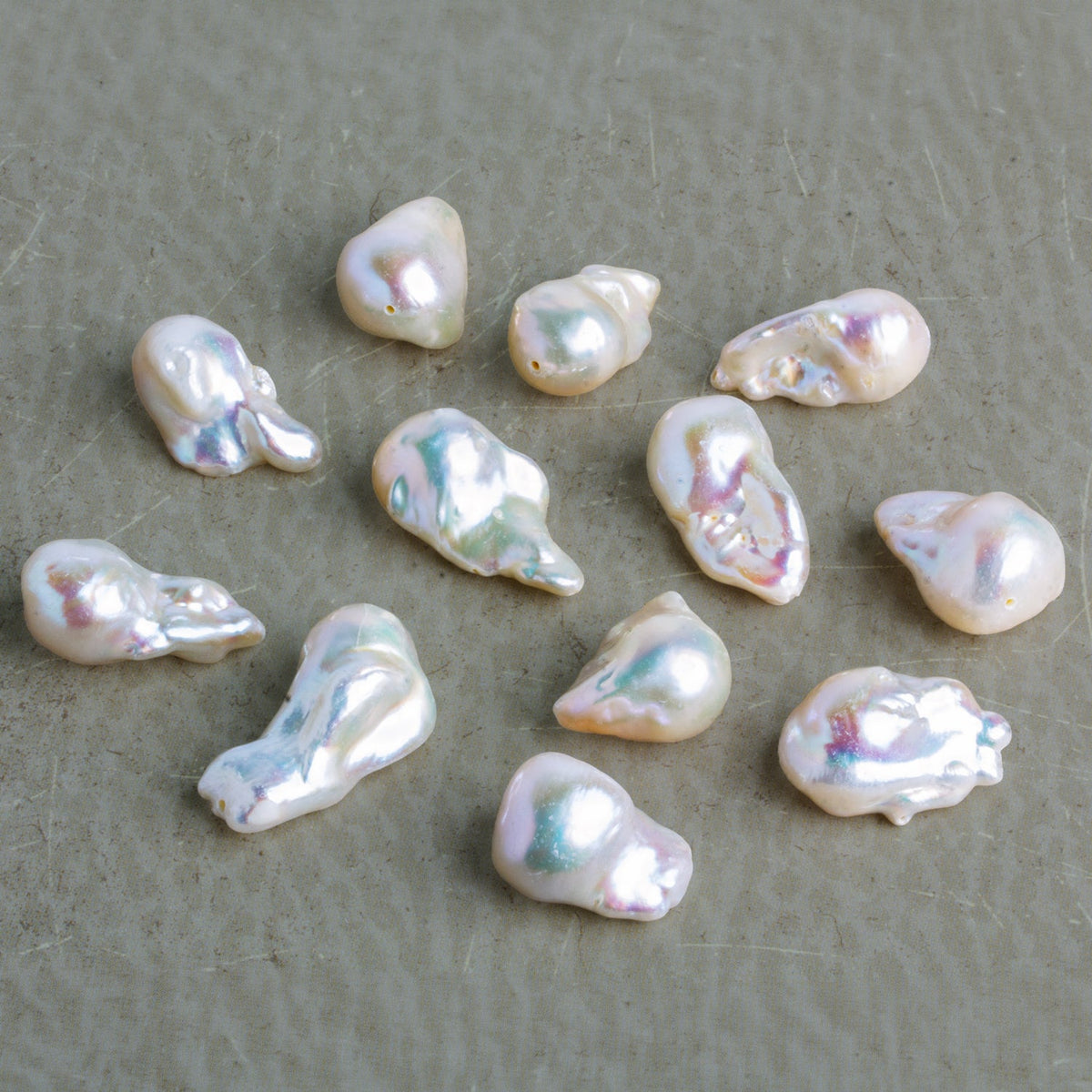 23x12mm Off White Ultra Baroque Pearl Focal 1 Bead - The Bead Traders