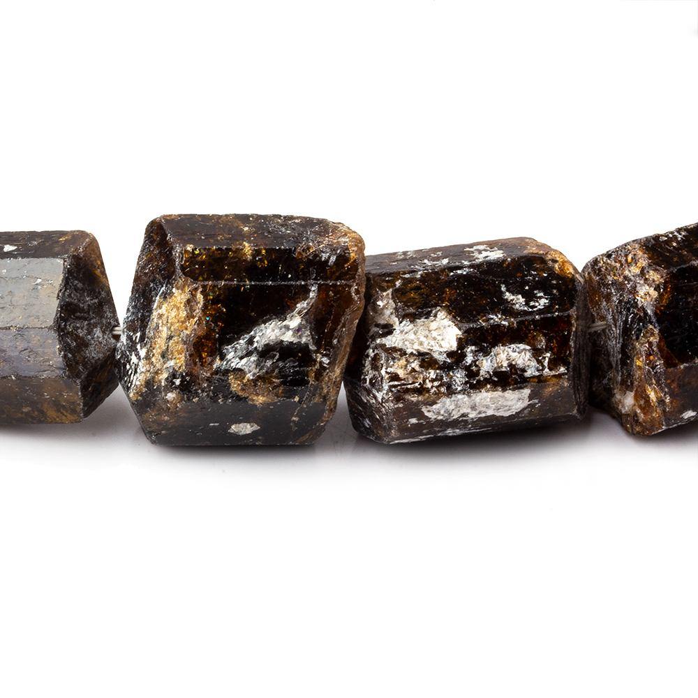 23x15mm - 35x21mm Chocolate Tourmaline Natural Crystal Beads 15 inch 16 pieces - The Bead Traders