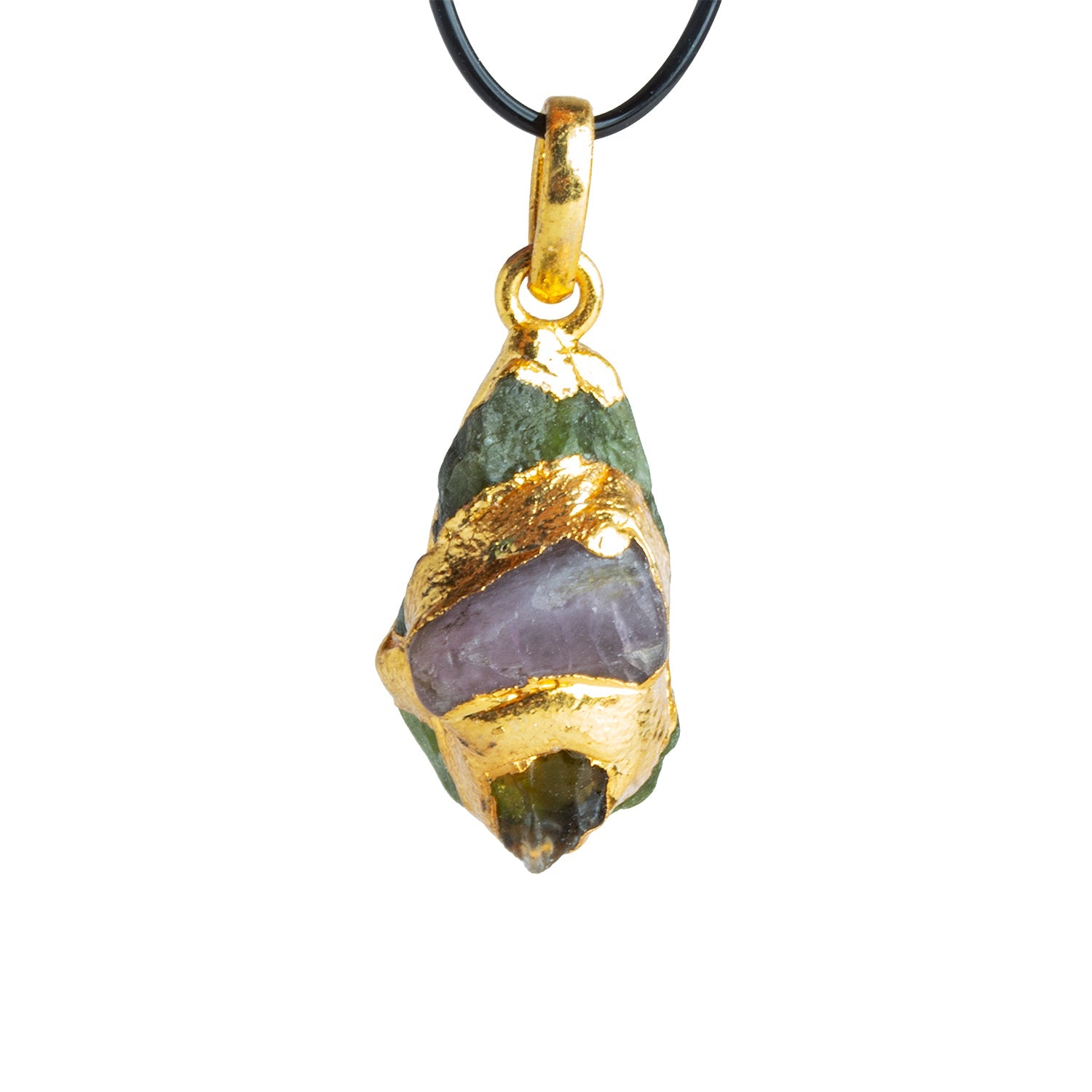 23x15mm Double Leafed Peridot with Tourmaline Pendant 1 Bead - The Bead Traders