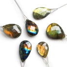 23x15mm Labradorite Faceted Pear Focal 1 Bead - The Bead Traders