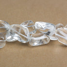 23x16mm Crystal Quartz Plain Nuggets 16 inch 15 beads - The Bead Traders
