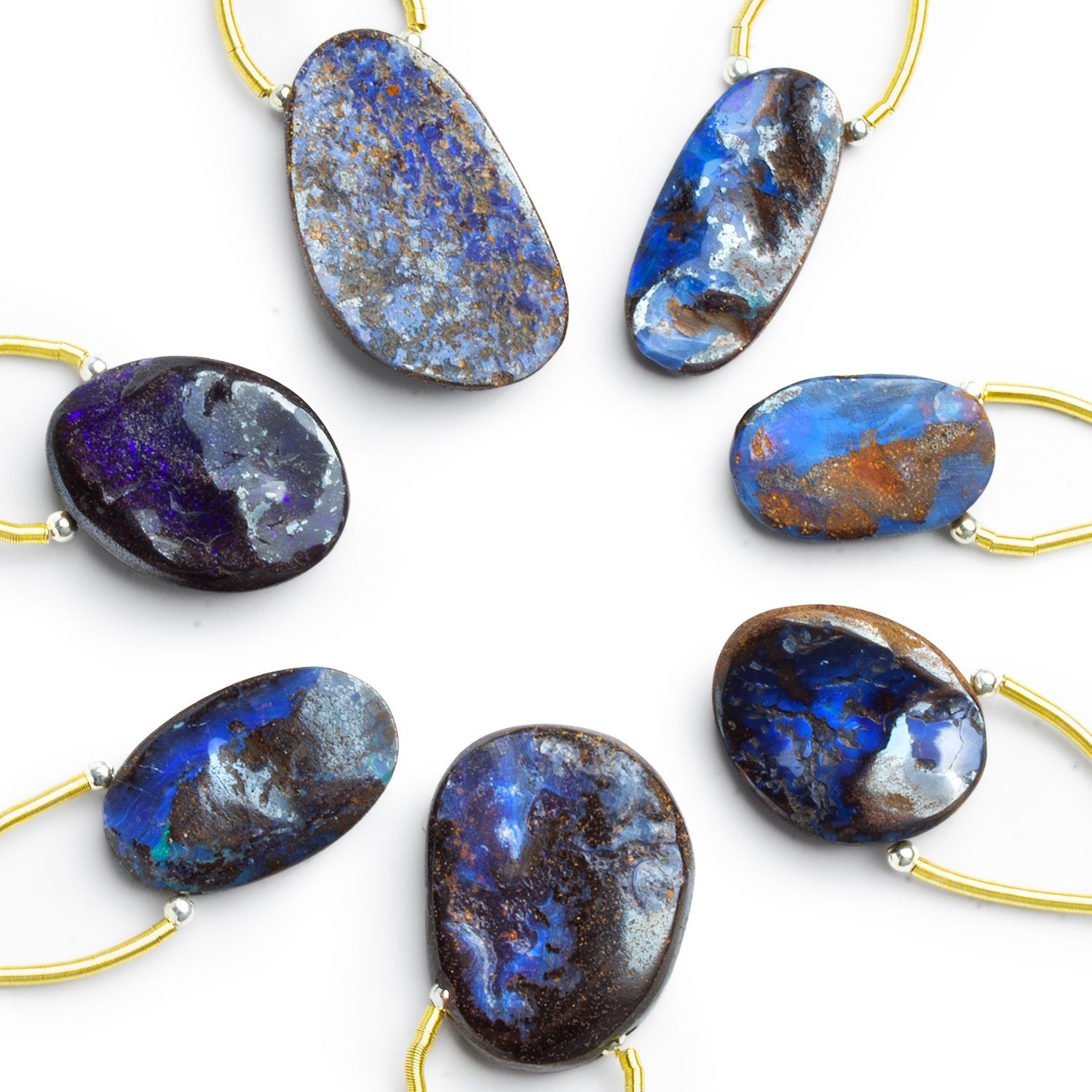 23x17mm Australian Boulder Opal Nugget Focal 1 Bead - The Bead Traders