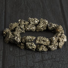 23x17mm Pyrite Nuggets 18 inch 28 beads - The Bead Traders