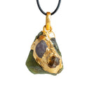 23x18mm Double Leafed Peridot with Tourmaline Pendant 1 Bead - The Bead Traders