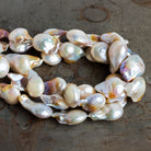23x18mm White Ultra Baroque Pearls 16 inch 16 beads - The Bead Traders