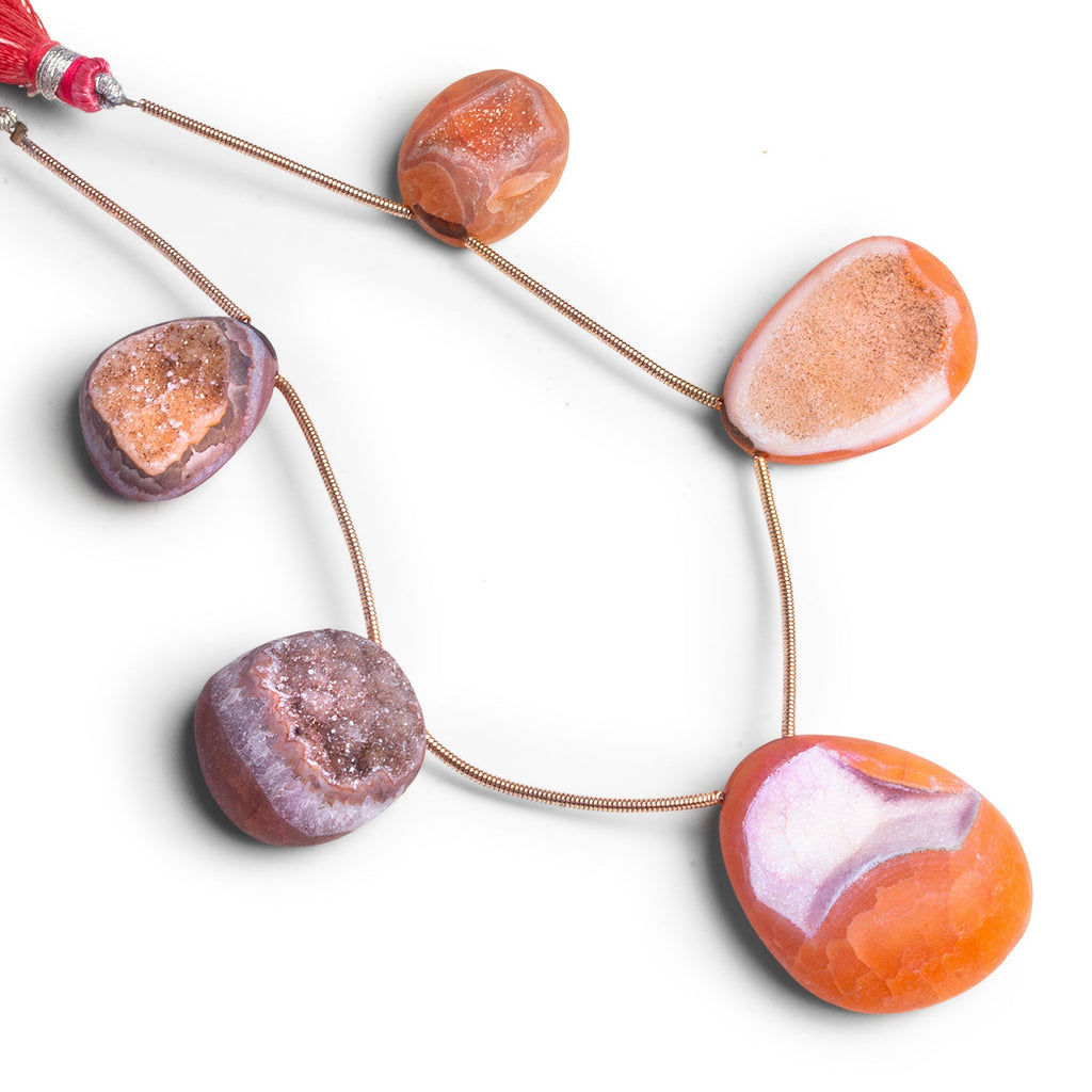 23x19mm Multicolor Drusy 5 Beads - The Bead Traders