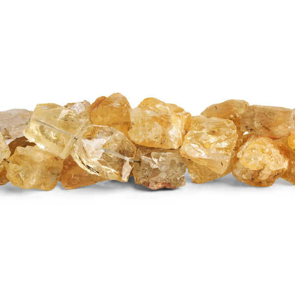 24x11mm Citrine Hammer Faceted Rectangles 7.5 inch 13 beads