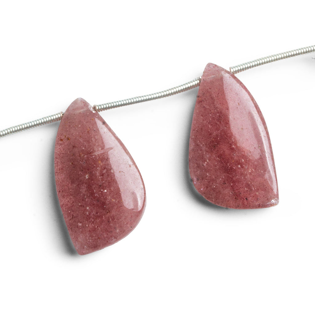 24x13mm Strawberry Wing Focals Set of 2 Beads - The Bead Traders