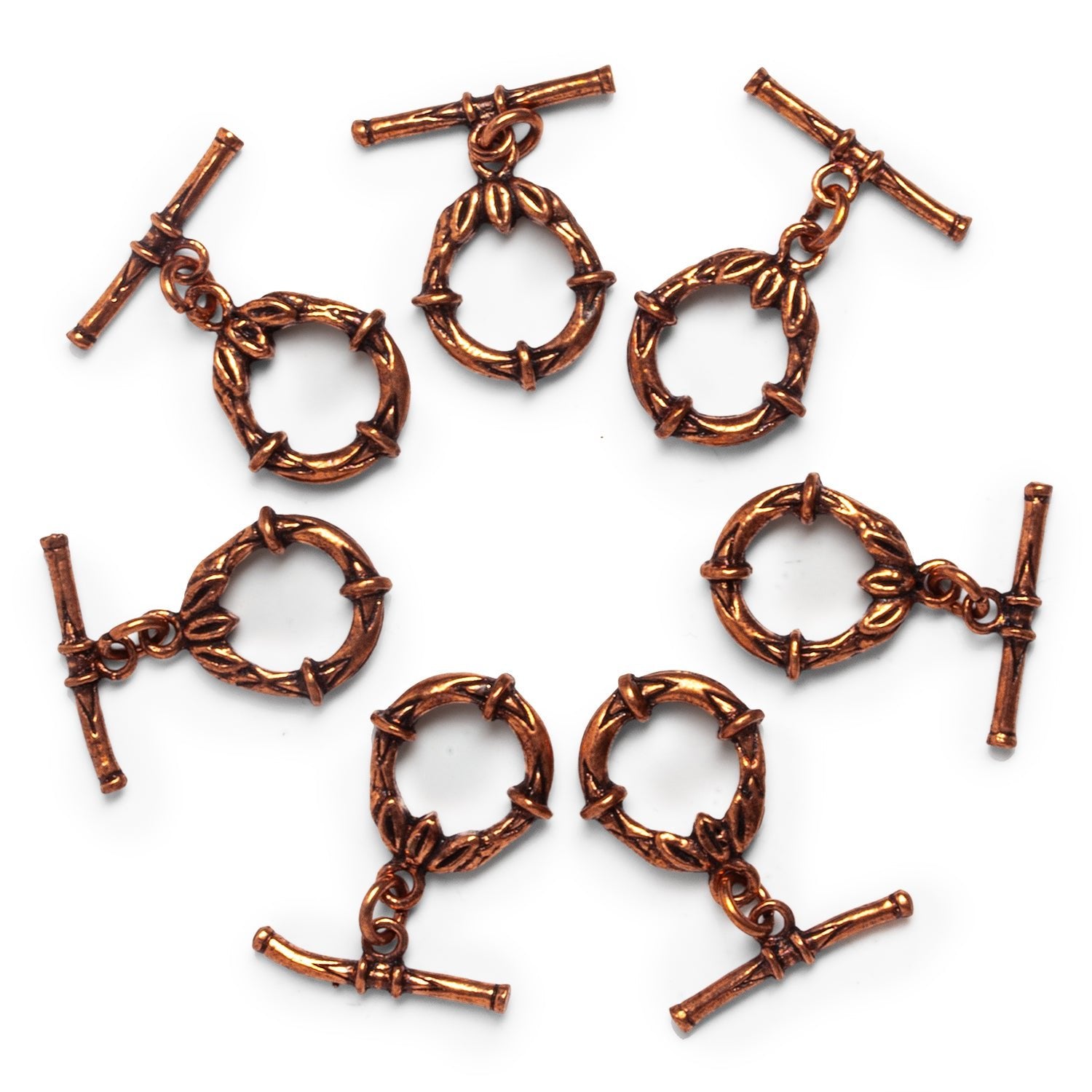 24x14mm Copper Wreath Toggle 1 Bead - The Bead Traders