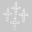 24x18mm Filigree Cross Pendant Charm Set of 4 pieces - The Bead Traders