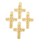 24x18mm Filigree Cross Pendant Charm Set of 4 pieces - The Bead Traders
