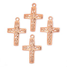 24x18mm Filigree Cross Pendant Charm Set of 4 pieces - The Bead Traders