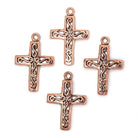 24x18mm Filigree Cross Pendant Charm Set of 4 pieces - The Bead Traders