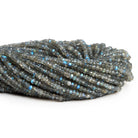 2.5 - 3.5mm Labradorite Faceted Rondelles 12 inch 120 beads - The Bead Traders