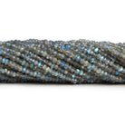 2.5 - 3.5mm Labradorite Faceted Rondelles 12 inch 120 beads - The Bead Traders