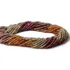 2.5 - 3mm Multi Gemstone Faceted Rondelle 14 inch 244 pieces - The Bead Traders