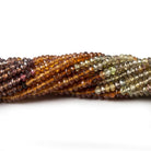 2.5 - 3mm Multi Gemstone Faceted Rondelle 14 inch 244 pieces - The Bead Traders