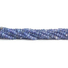 2.5 - 3mm Tanzanite Plain Rondelles 16 inch 210 beads - The Bead Traders