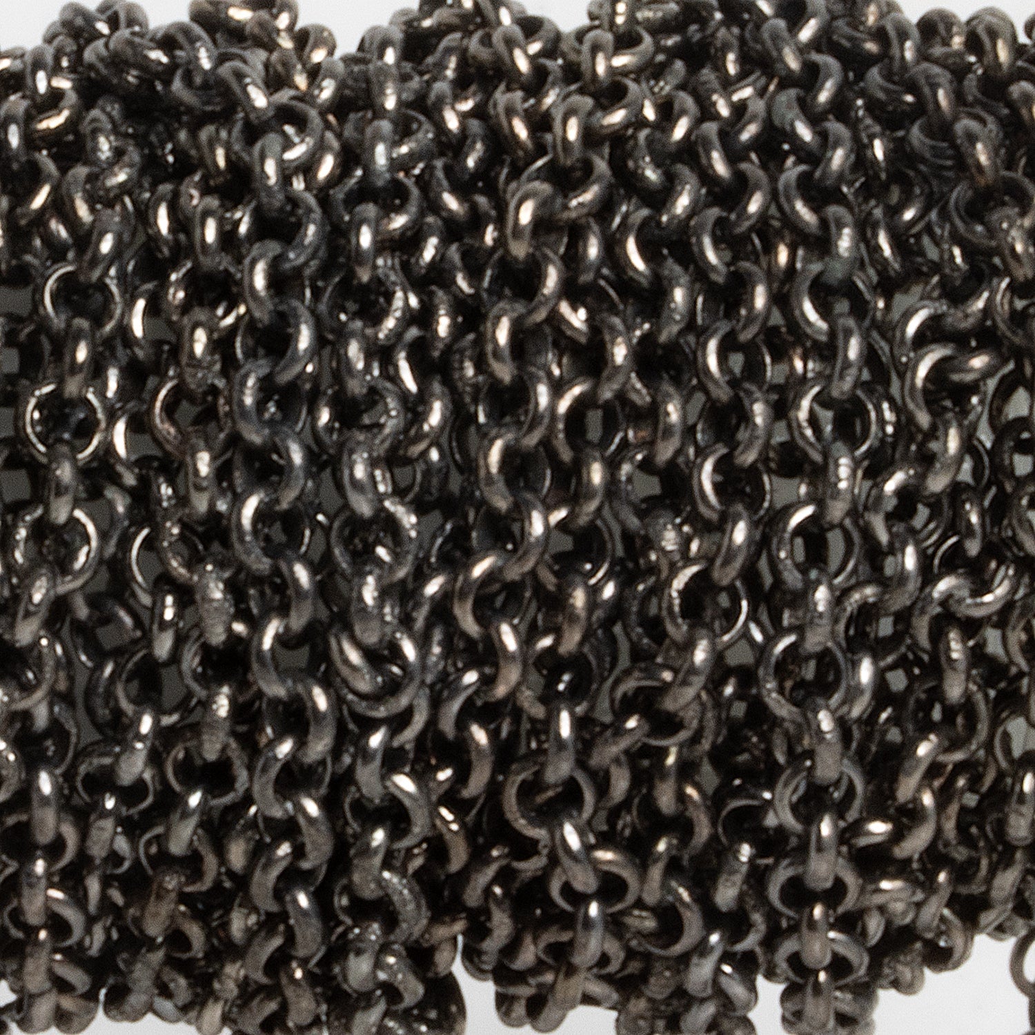 2.5mm Black Gold plated Ring Link Chain 3 Feet - The Bead Traders