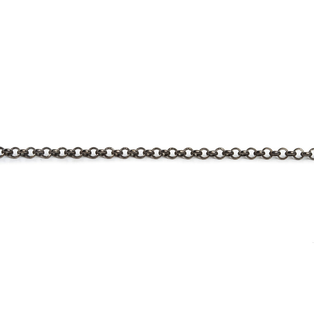 2.5mm Black Gold plated Ring Link Chain 3 Feet - The Bead Traders