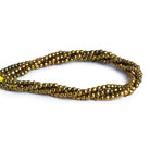 2.5mm Brass Barrel Rounds - Set of 4 Strands - The Bead Traders