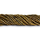 2.5mm Brass Barrel Rounds - Set of 4 Strands - The Bead Traders
