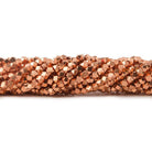 2.5mm Copper Faceted Nuggets 8 inch 78 beads - The Bead Traders