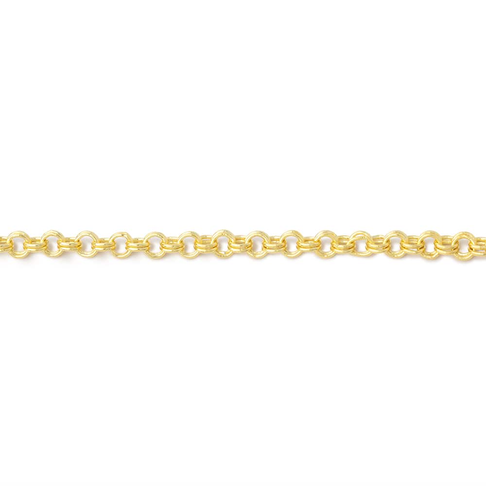 2.5mm Gold Plated Double Rolo Link Chain 3 Feet - The Bead Traders