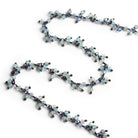 2.5mm Labradorite Faceted Round Black Gold Dangling Chain 110 beads - The Bead Traders