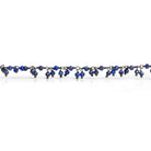 2.5mm Lapis Lazuli Round Black Gold Dangling Chain 85 beads - The Bead Traders