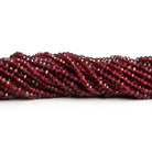 2.5mm Mozambique Garnet Faceted Rondelles 14 inch 215 beads - The Bead Traders