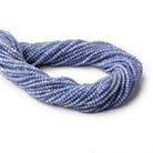 2.5mm Tanzanite Microfaceted Rondelles 12 inch 145 beads - The Bead Traders