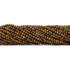 2.5mm Tiger's Eye Microfaceted Rounds 12 inch 130 beads - The Bead Traders