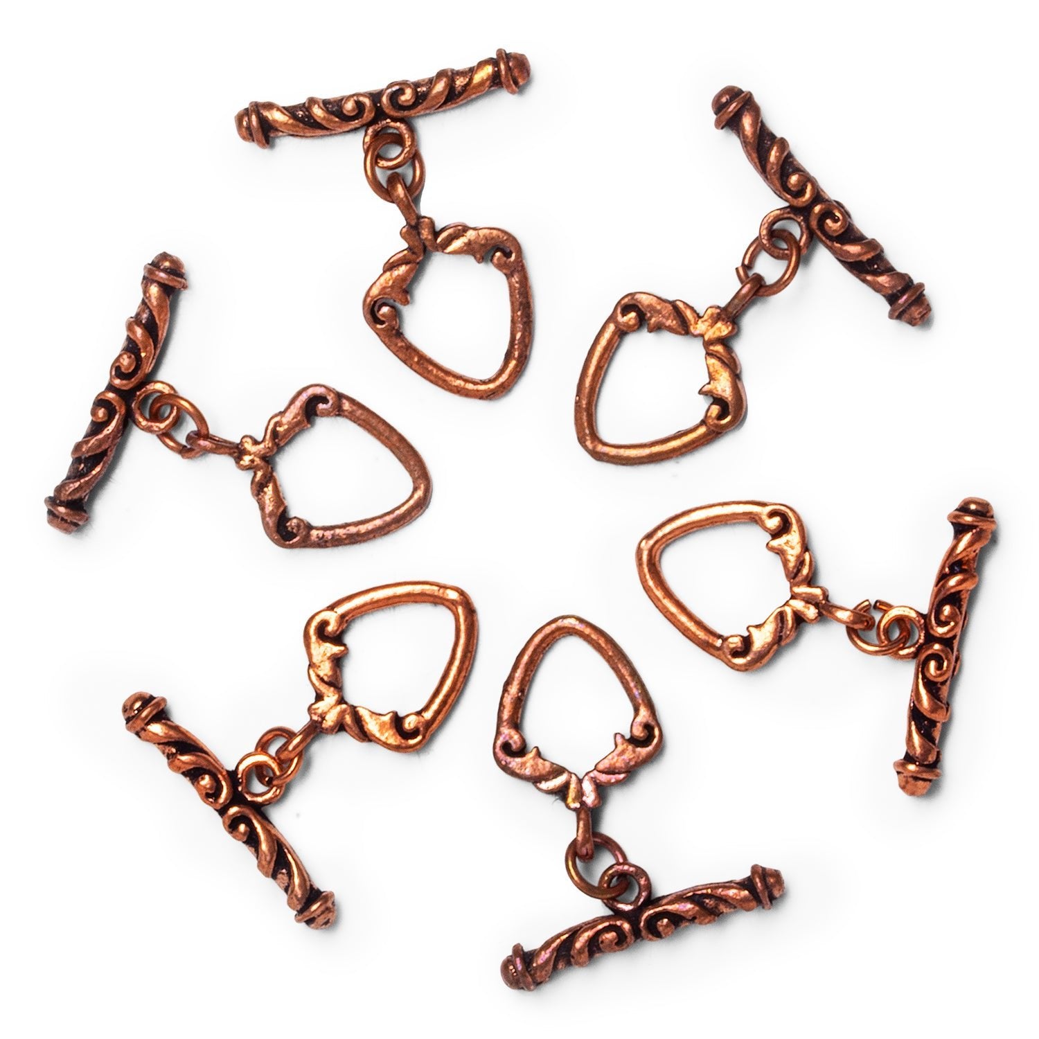 25x13mm Copper Acorn Toggle 1 Bead - The Bead Traders
