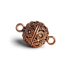 25x15mm Antiqued Copper Ring & Ball Magnetic Clasp 1 Bead - The Bead Traders
