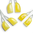 25x15mm Limoncello Yellow Chalcedony Fan Focals Set of 2 Beads - The Bead Traders