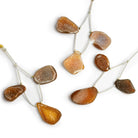 25x16mm Caramel Drusy Nugget Focals Set of 3 Beads - The Bead Traders