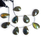 25x17mm Labradorite Faceted Pears 7.5 inch 8 beads - The Bead Traders