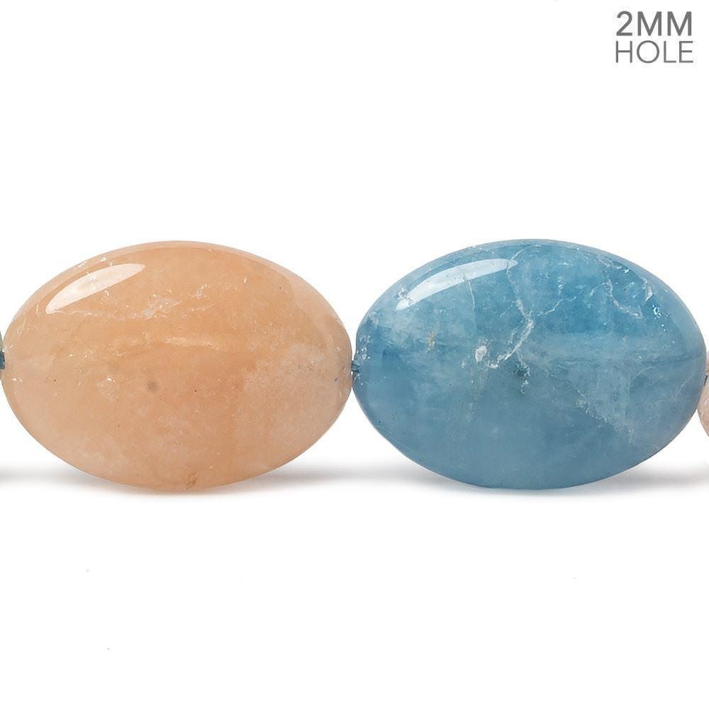 25x18mm Multi Beryl Plain Ovals 17 inch 17 beads - The Bead Traders
