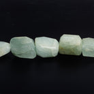 25x20mm Aquamarine Faceted Nuggets 14 inch 17 beads - The Bead Traders