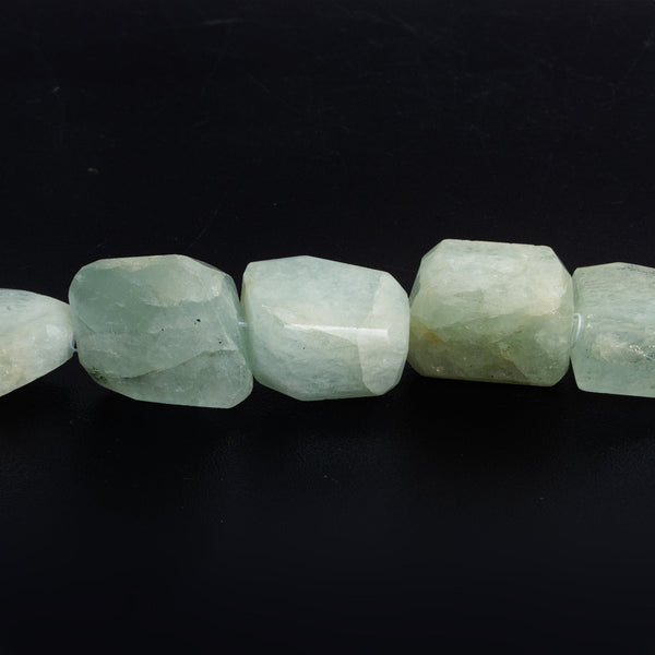 25x20mm Aquamarine Faceted Nuggets 14 inch 17 beads