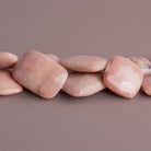 25x20mm Pink Peruvian Opal Faceted Rectangles 8 inch 8 beads - The Bead Traders