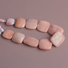 25x20mm Pink Peruvian Opal Faceted Rectangles 8 inch 8 beads - The Bead Traders