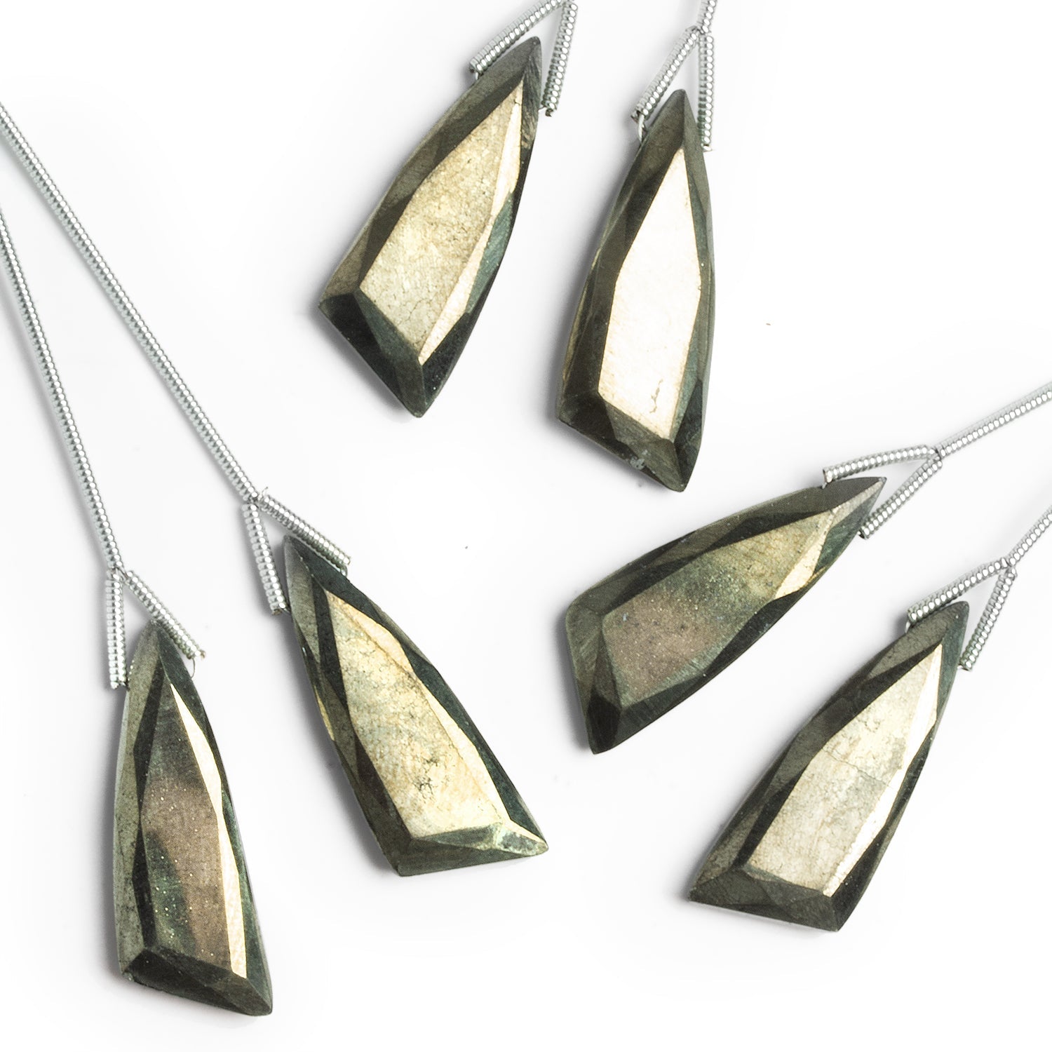 26x10mm Pyrite Fancy Focals 2 Beads - The Bead Traders