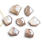 26x21mm Mystic Moonstone Faceted Pentagon Focal 1 Bead - The Bead Traders