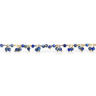 2.7mm Lapis Lazuli Round Gold Dangling Chain 85 beads - The Bead Traders