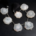 27mm Solar Quartz Slices 8 inch 7 beads - The Bead Traders