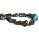 27x15mm Labradorite Faceted Nuggets 8 inch 9 beads - The Bead Traders